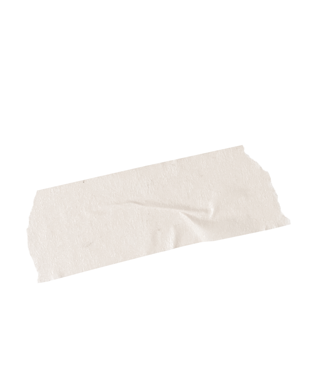 A torn piece of white paper or tissue against a white background.