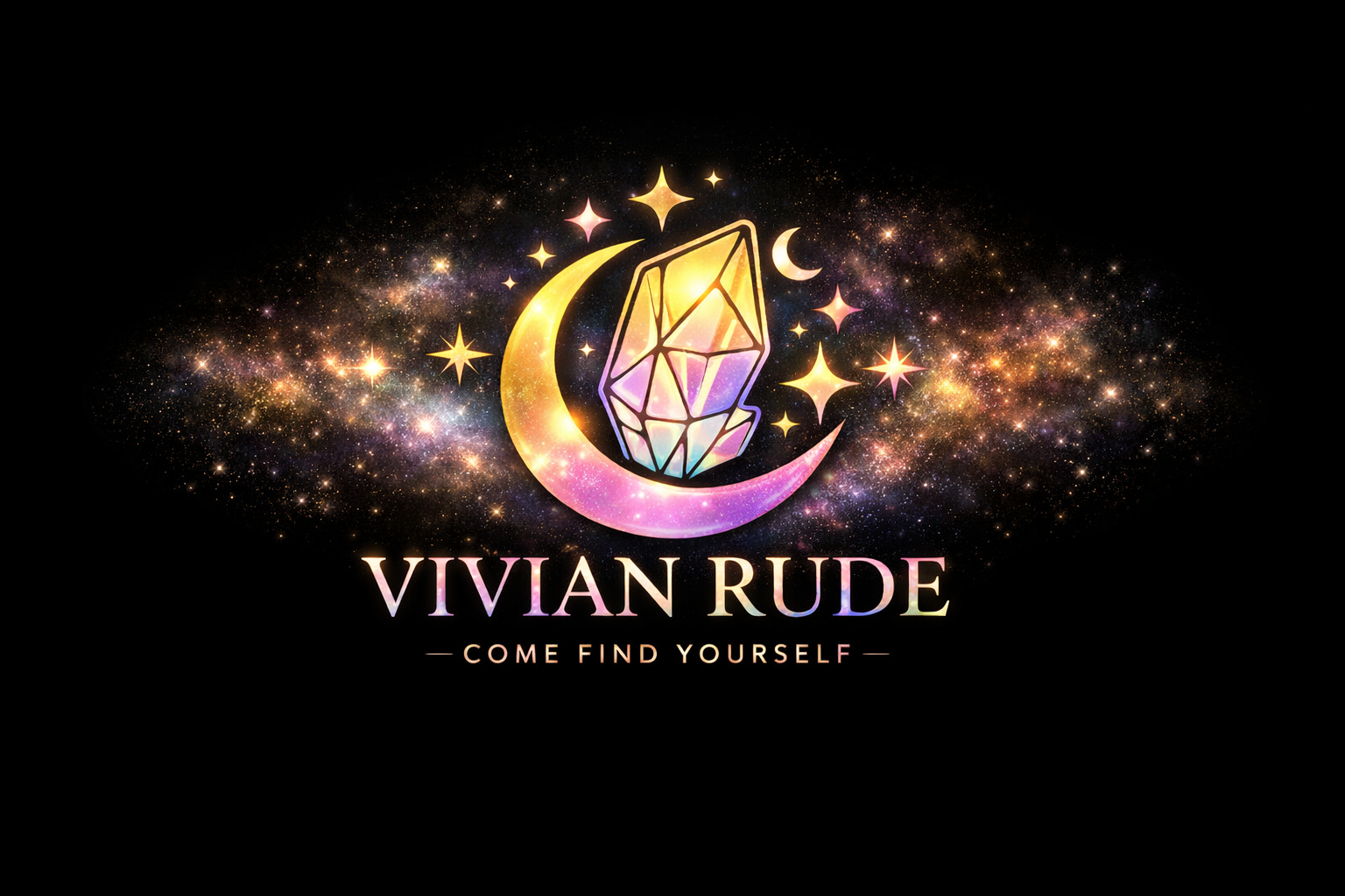 black background with a galaxy and text