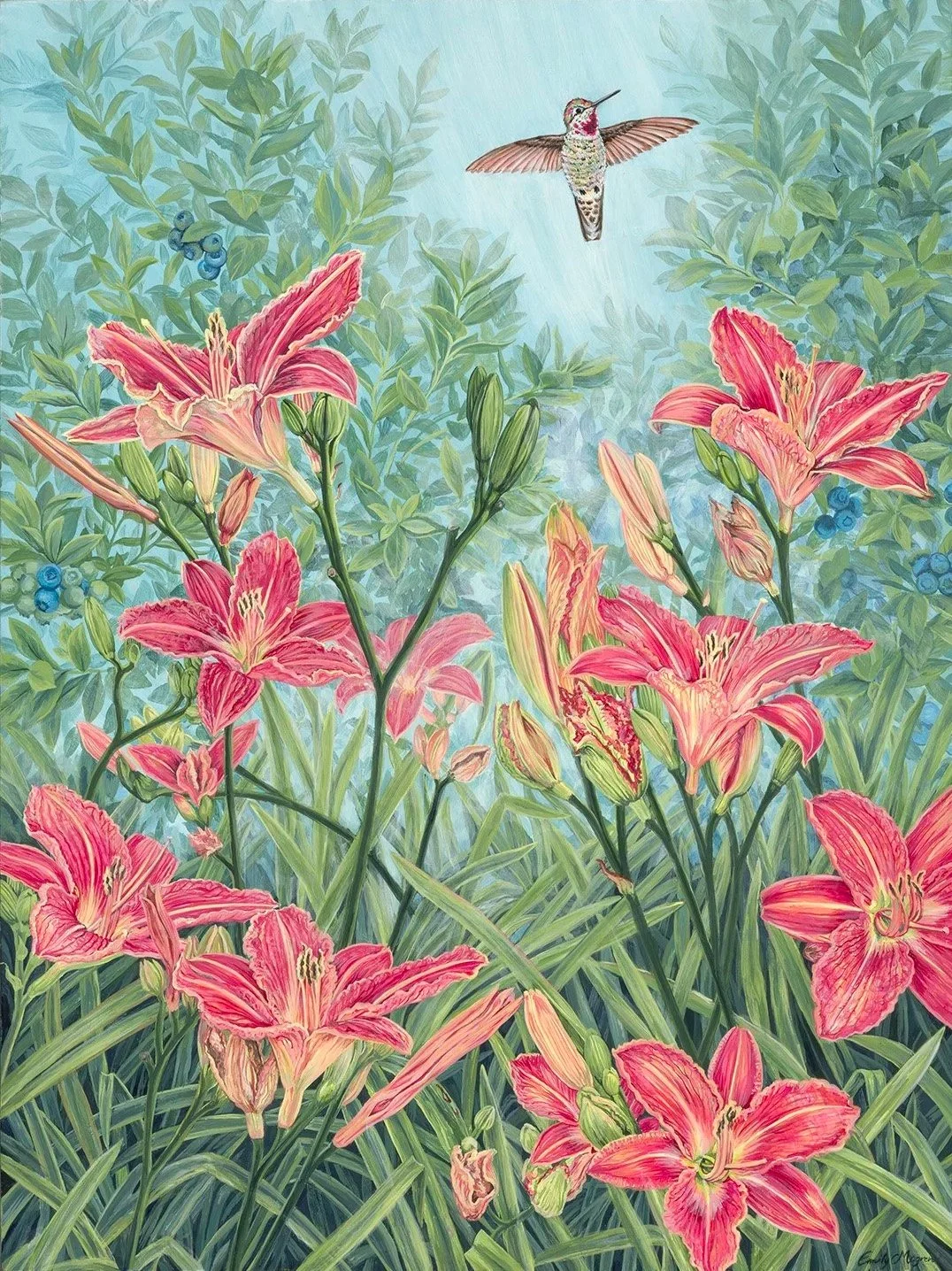 Daylily, 12x16 inch, acrylic on wood panel, 2026