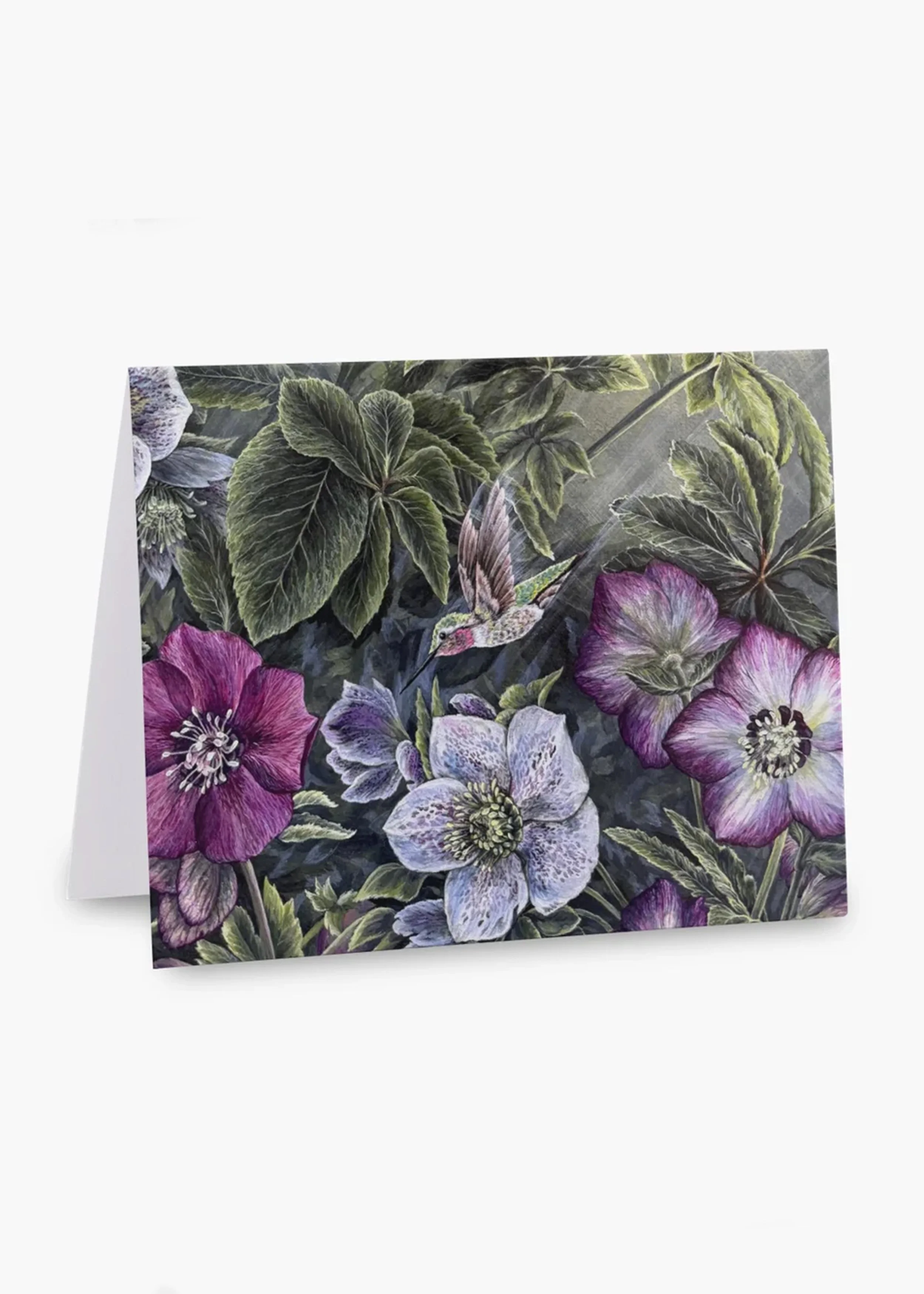 Winter Rose Card - Hummingbird 2