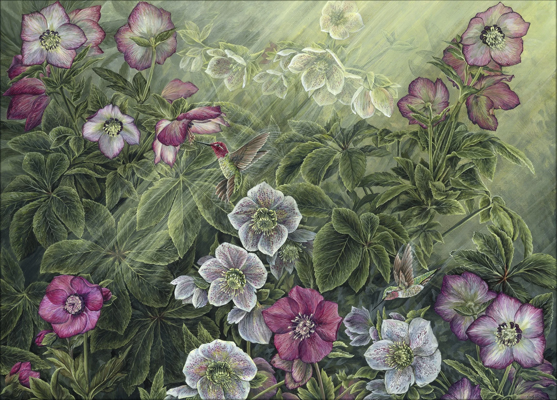 Winter Rose, acrylic painting, 21x29 inch, 2024