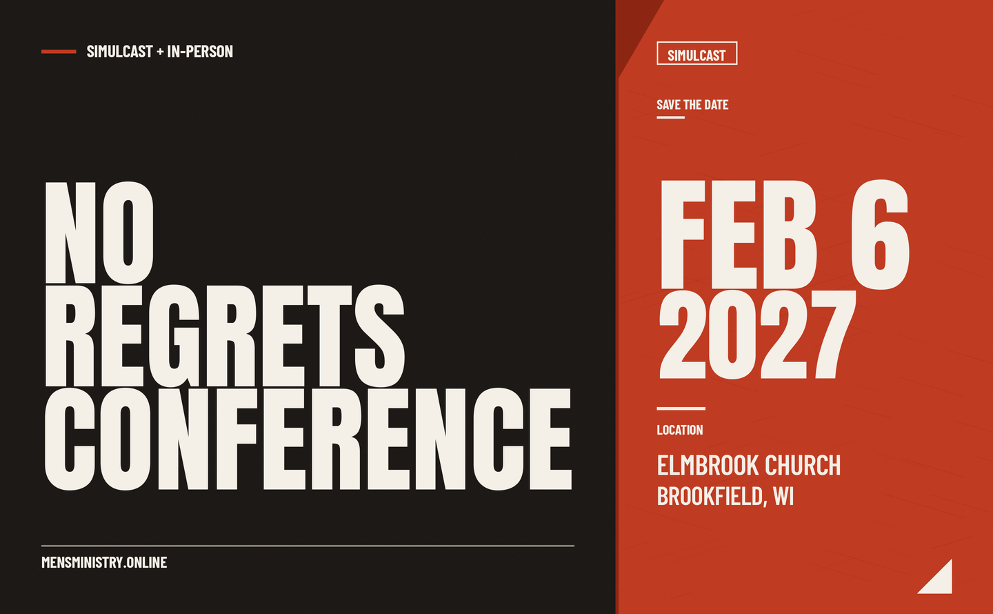 No Regrets Men's Conference 2027