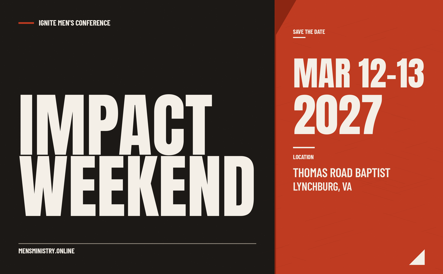 Ignite Men's Impact Weekend 2027