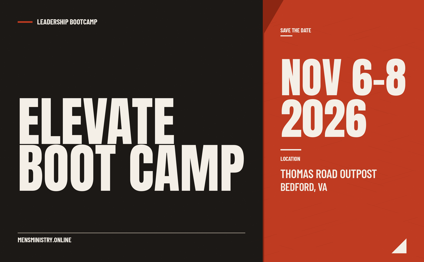 Ignite Men's Elevate Boot camp 2026