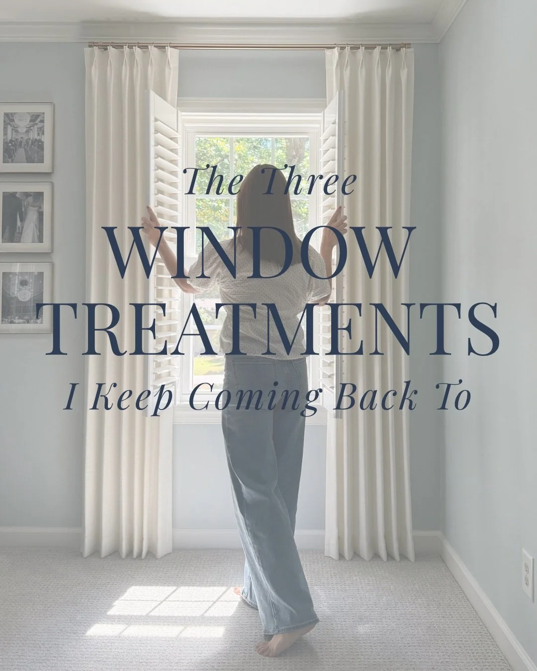 Window treatments are one of those finishing touches that can make a room feel so much more pulled together. These are the three I come back to the most: linen pinch pleat curtains for softness, woven shades for natural texture (especially with that 