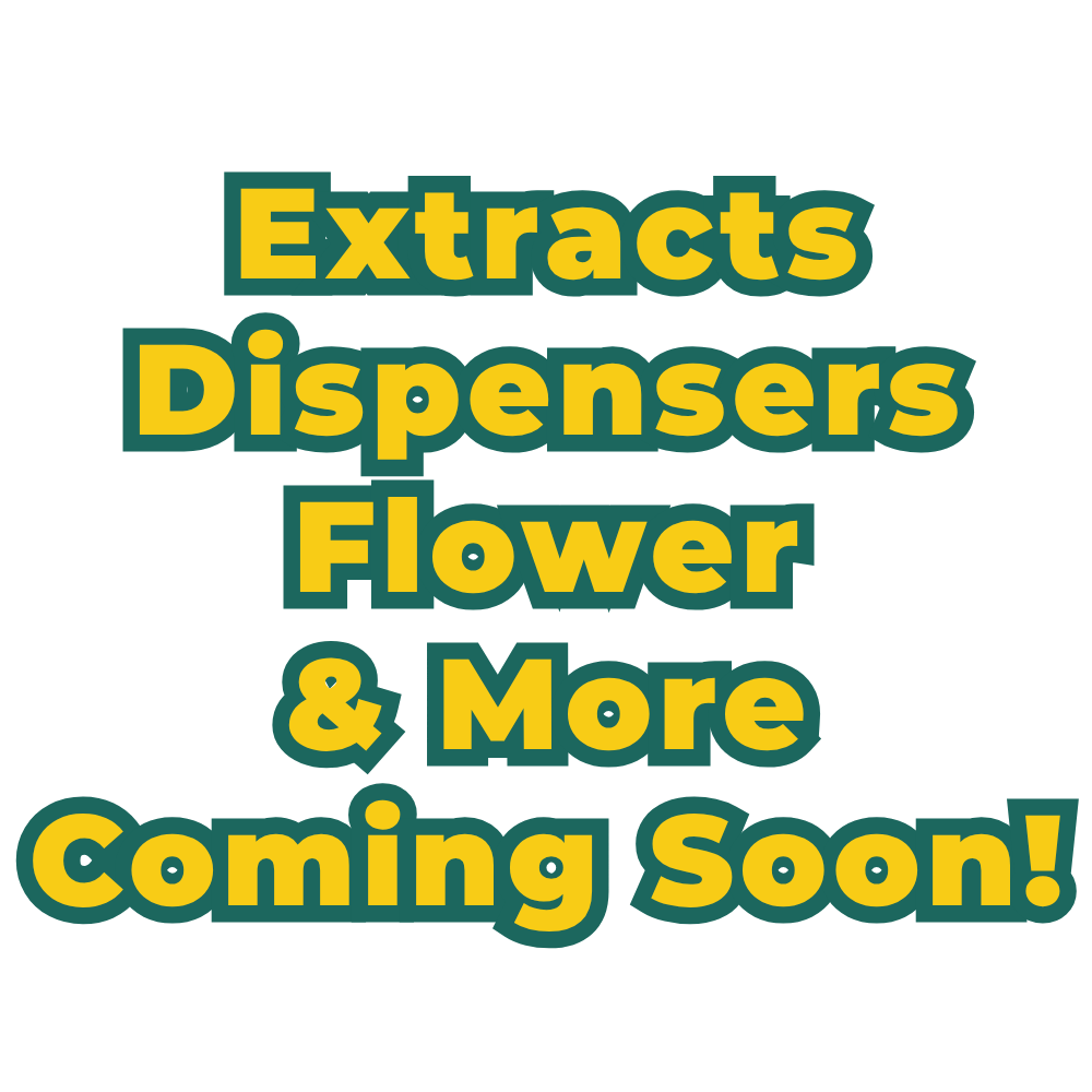 Announcement for upcoming products including extracts, dispensers, flowers, and more.