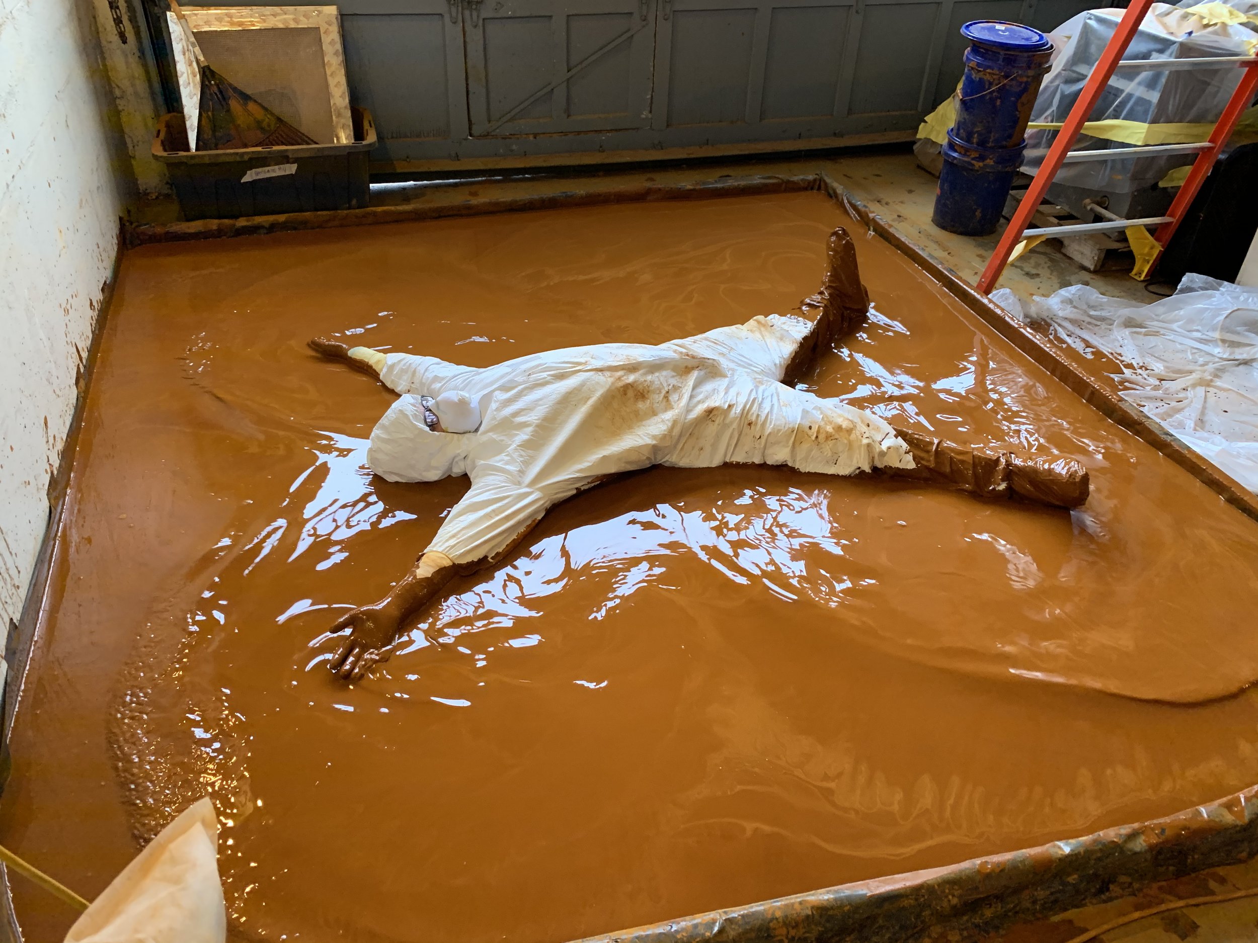 John Sabraw makes sludge angels.