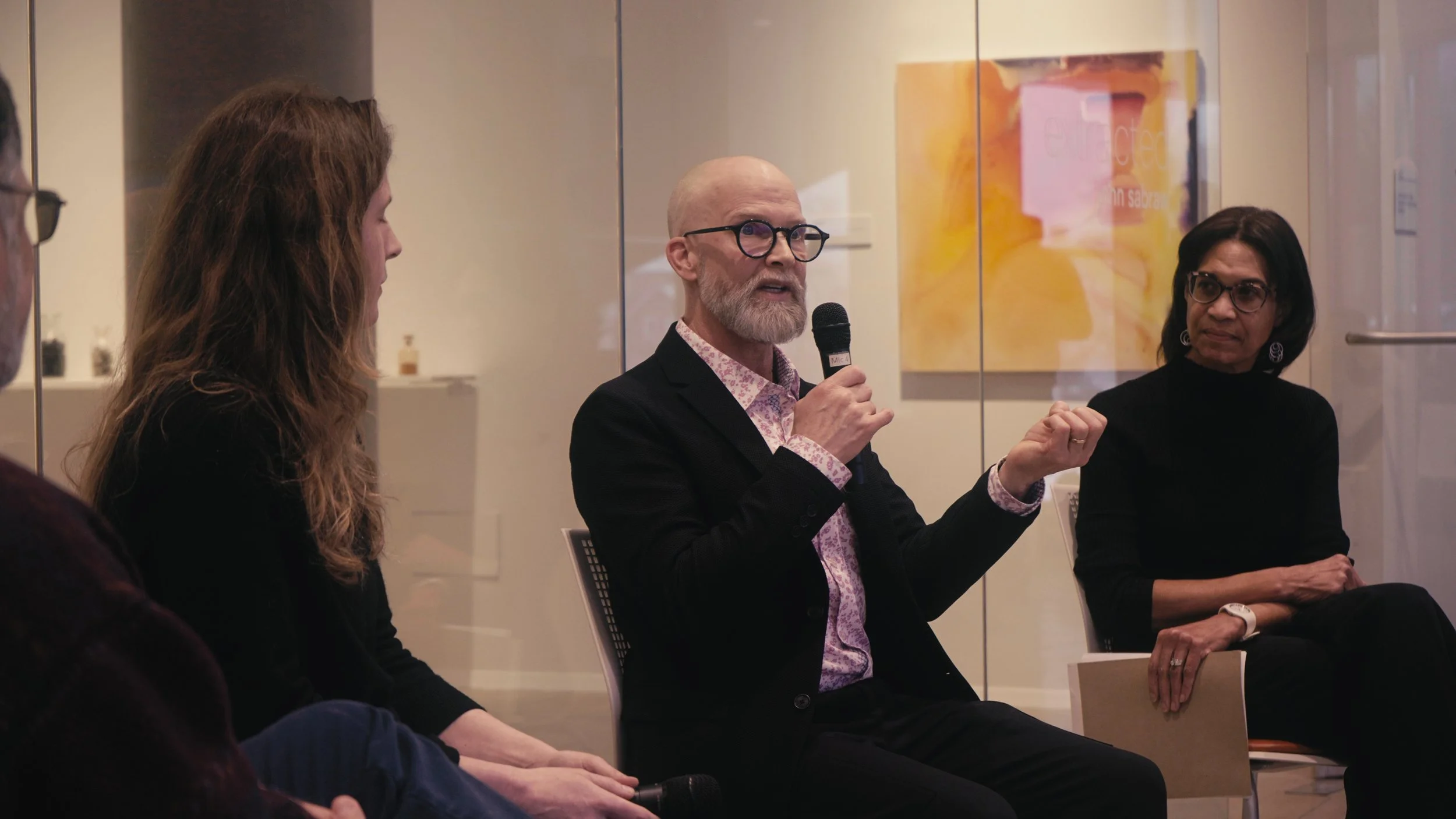 John Sabraw artist talk at Kent State Extracted exhibition + Gallery