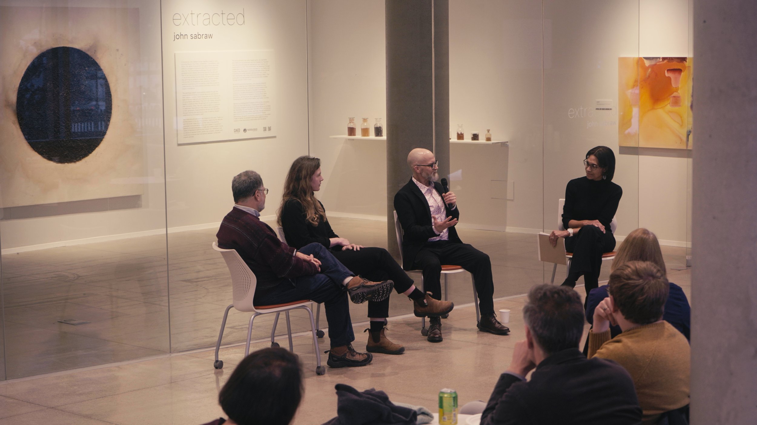 John Sabraw artist talk at Kent State Extracted exhibition + Gallery