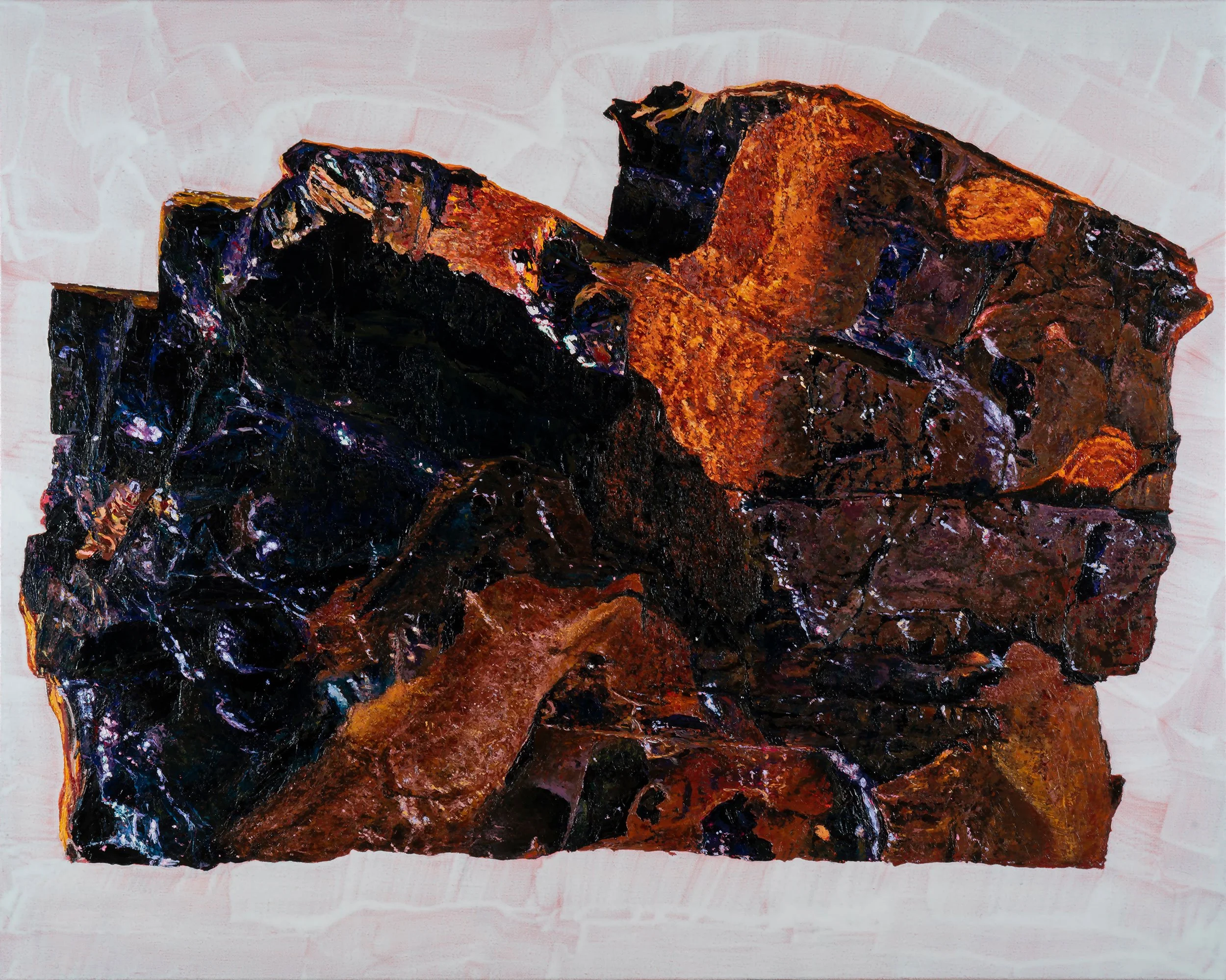 Hydro_Carbon 2021 AMD pigment and oil paint on stretched and primed jute, 48x60 inches