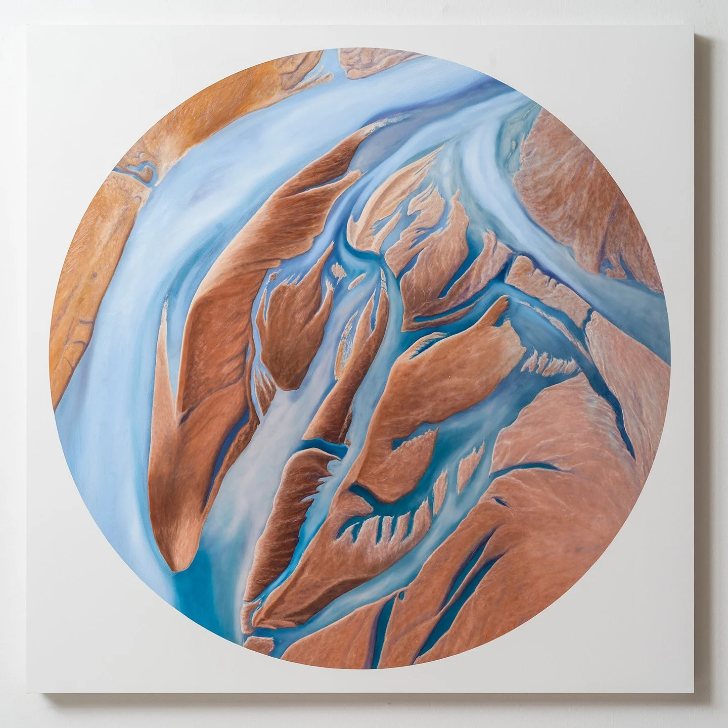 Hydro Chroma S1 5 2023 Acid Mine Pigments, acrylic and oil on canvas, 44x44 inches