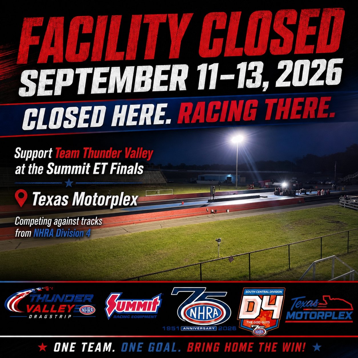 Facility Closed - ET Finals @ Texas Motorplex