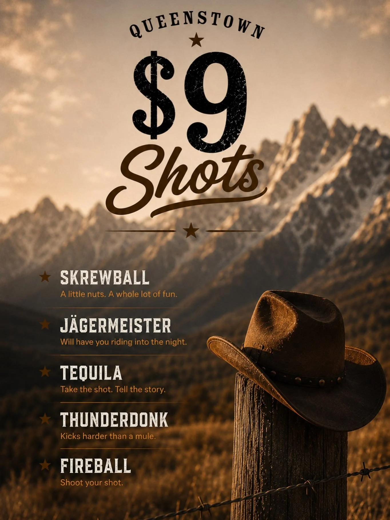 Last one to the saloon buys the first round... 🤠 

$9 shots pouring now. See you at Lucky Luke&rsquo;s.

Yeehaw!