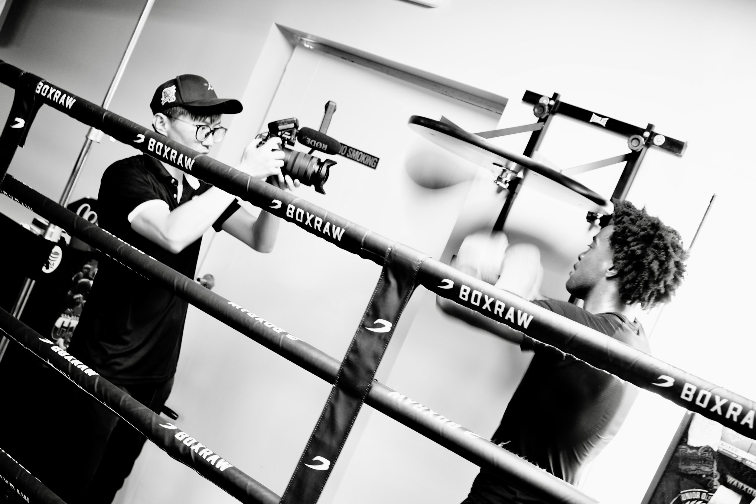 Samuel "S3" Arnold III works the mitts up close at Strikers gym in Dallas, Texas.