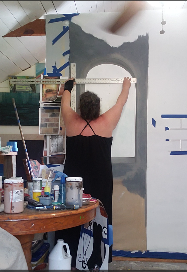 Trompe L_oeil Fantasy vista in studio in process.png