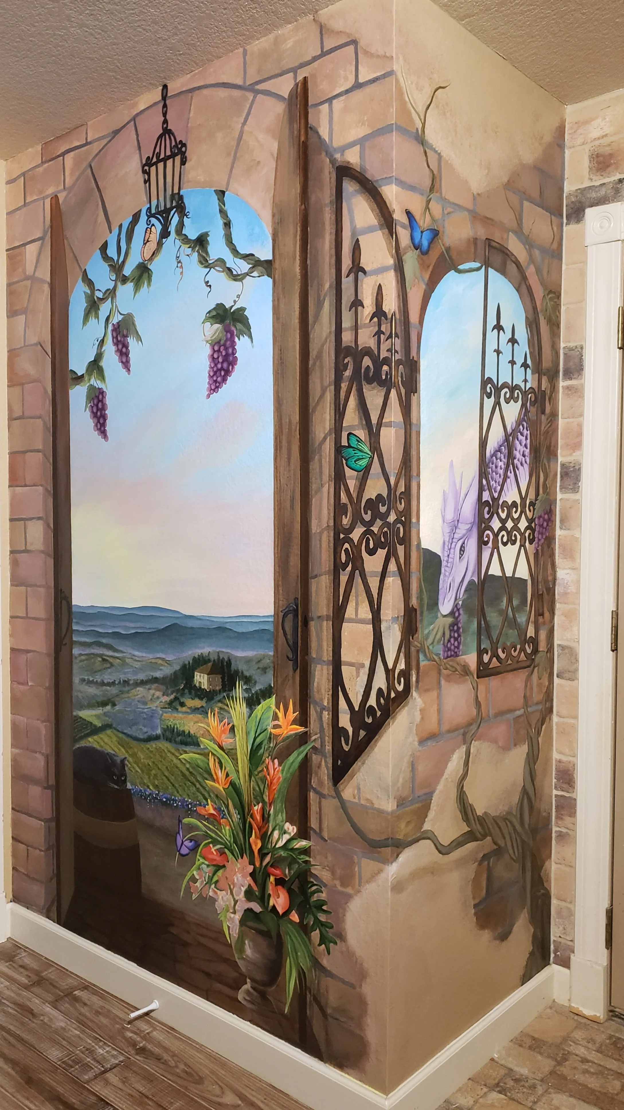 Trompe L_oeil Fantasy vista with purple dragon.jpg