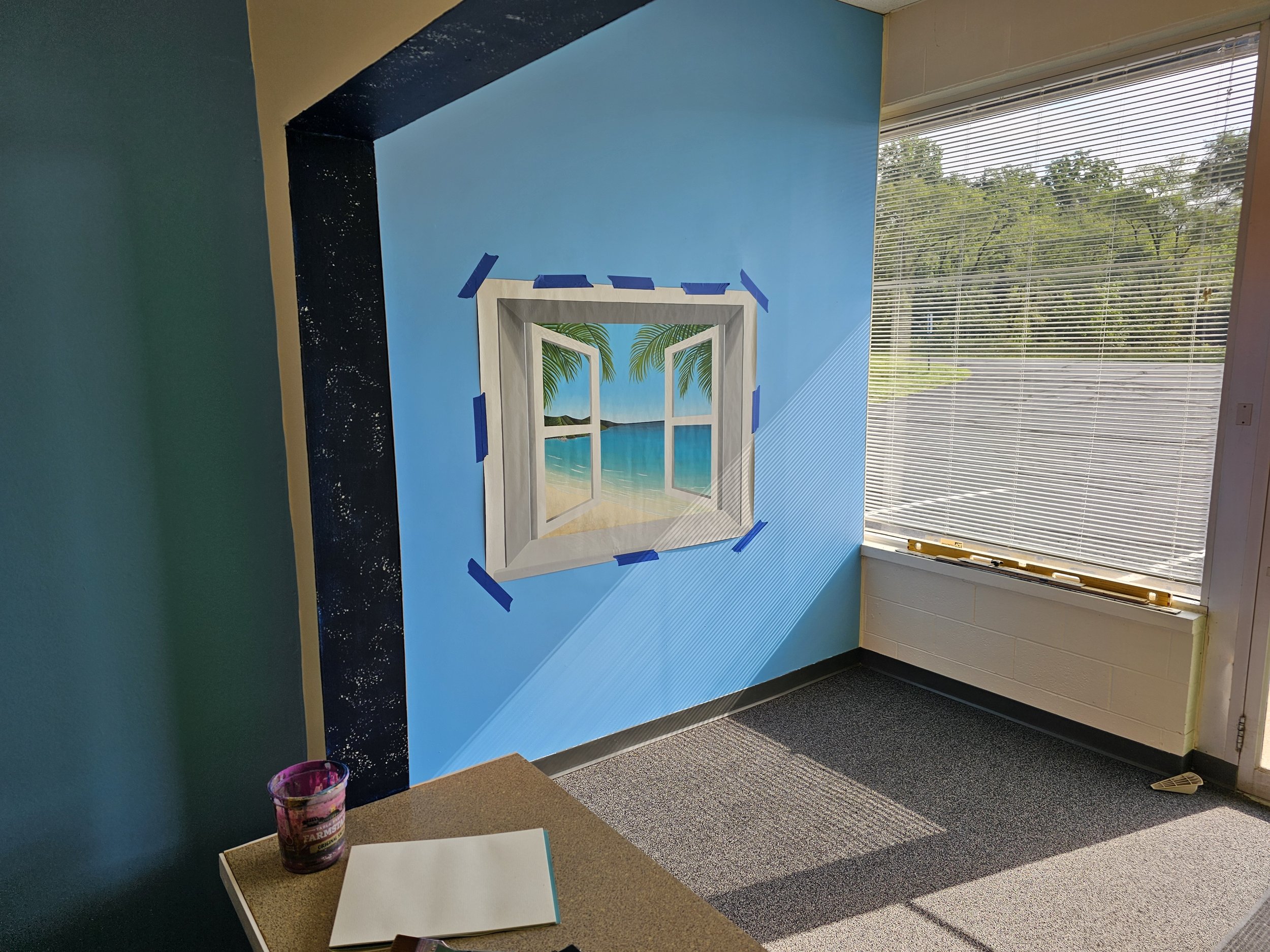 Acrylic Techniques in Trompe L'oeil Masterclass - The Unblockable View - Saturdays from September 12th thru October 24th 2026 - ONLY 5 SPOTS AVAILABE