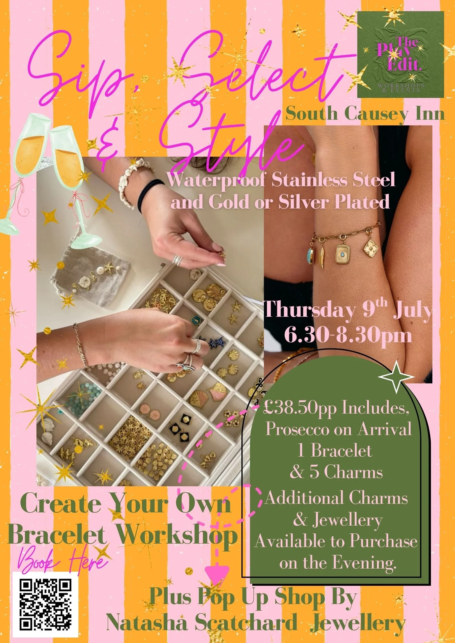 Sip, Select & Style: Adults Lux Charm Bracelet Workshop