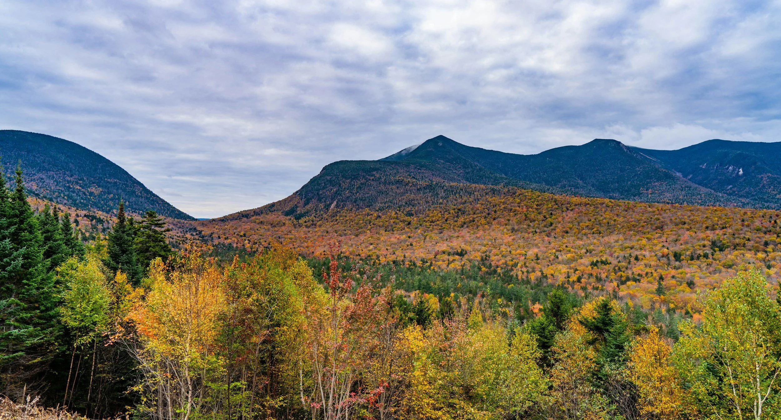 mountain views with foliage in new hampshire