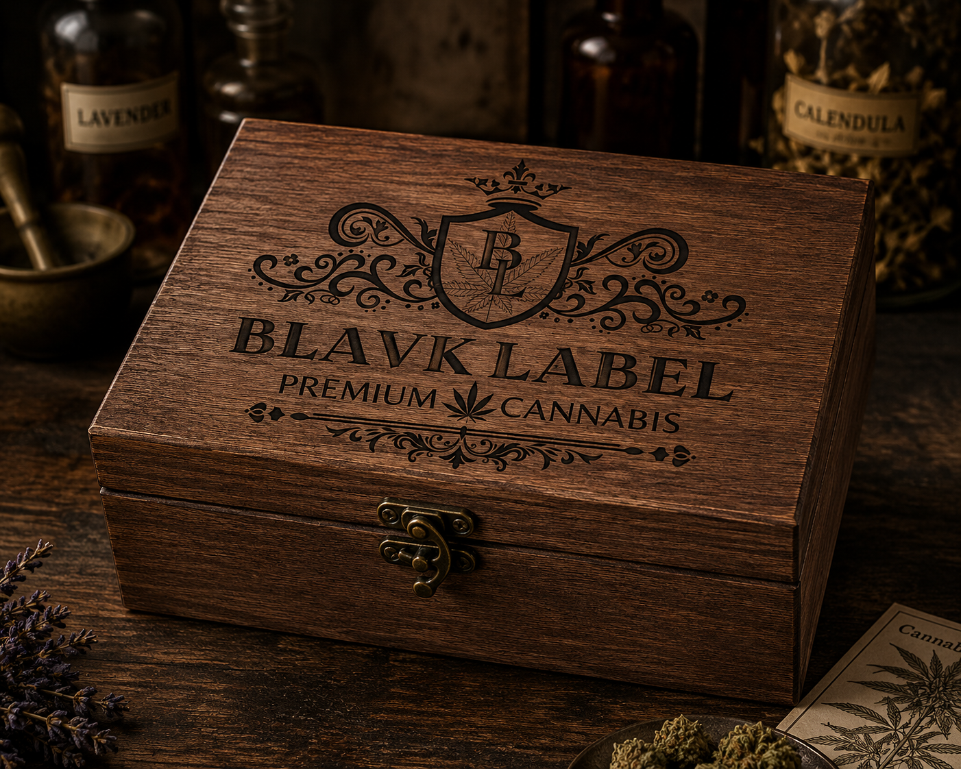 BLAVK LABEL Premium Apothecary Stash Box