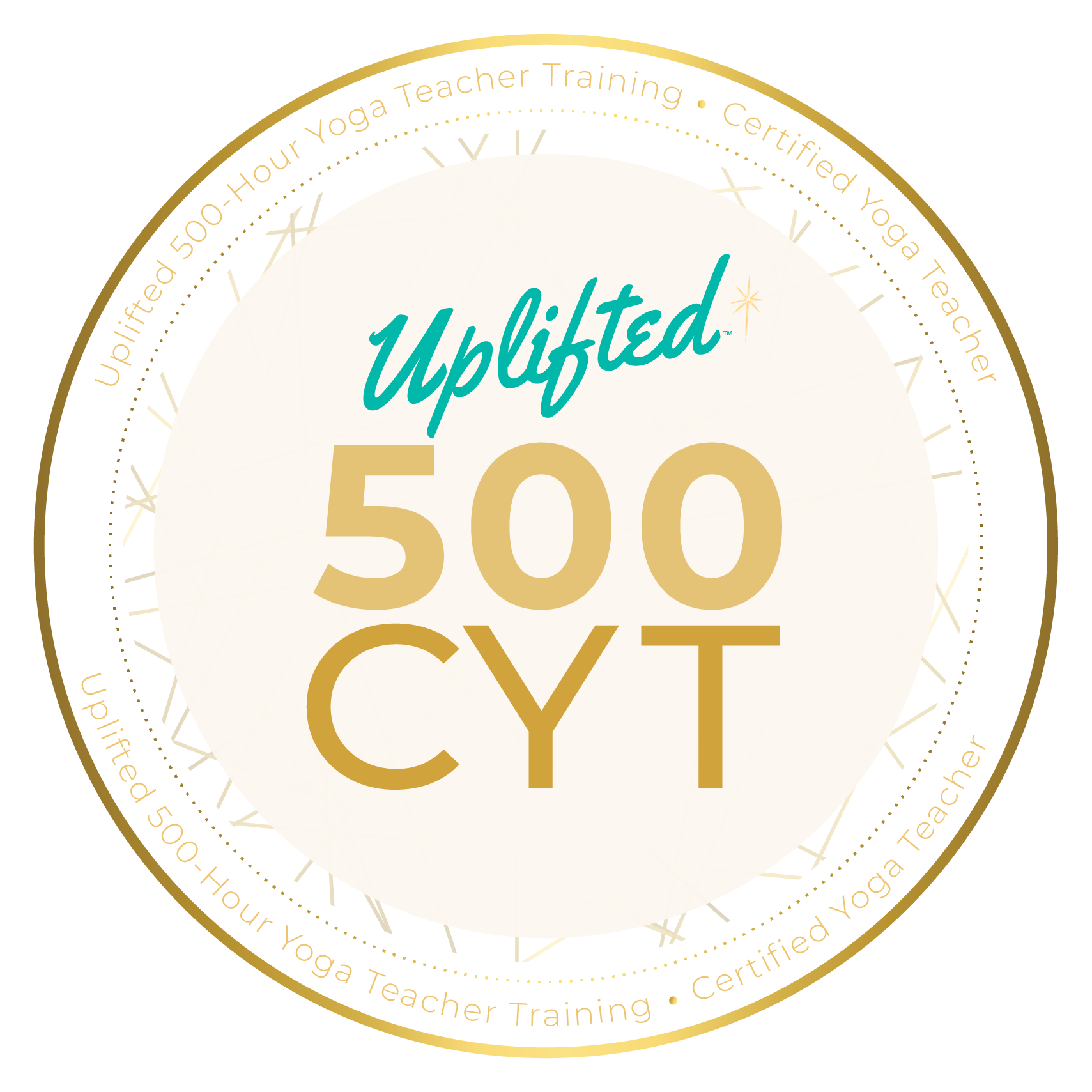 Badge for Uplifted Yoga Teacher Training, 500-hours
