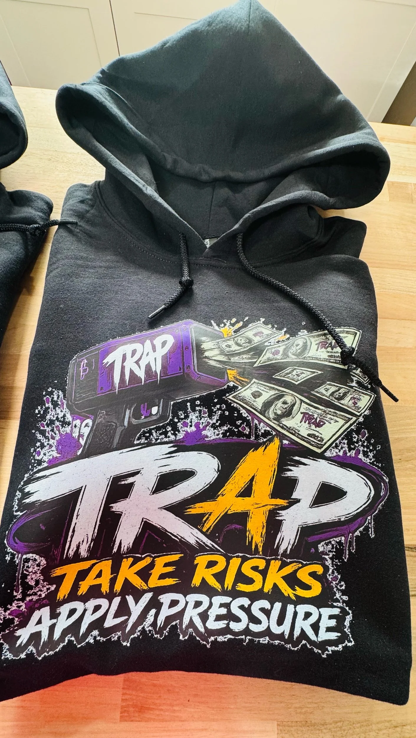 Purple and Gold Money G*n Trap Hoodie