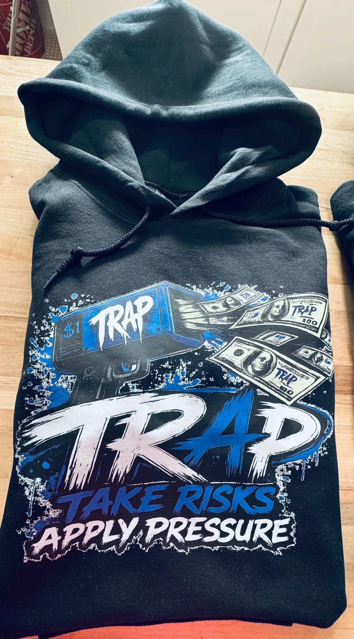 Blue money g*n Trap Hoodie