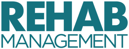Logo of 'REHAB MANAGEMENT' in blue letters.