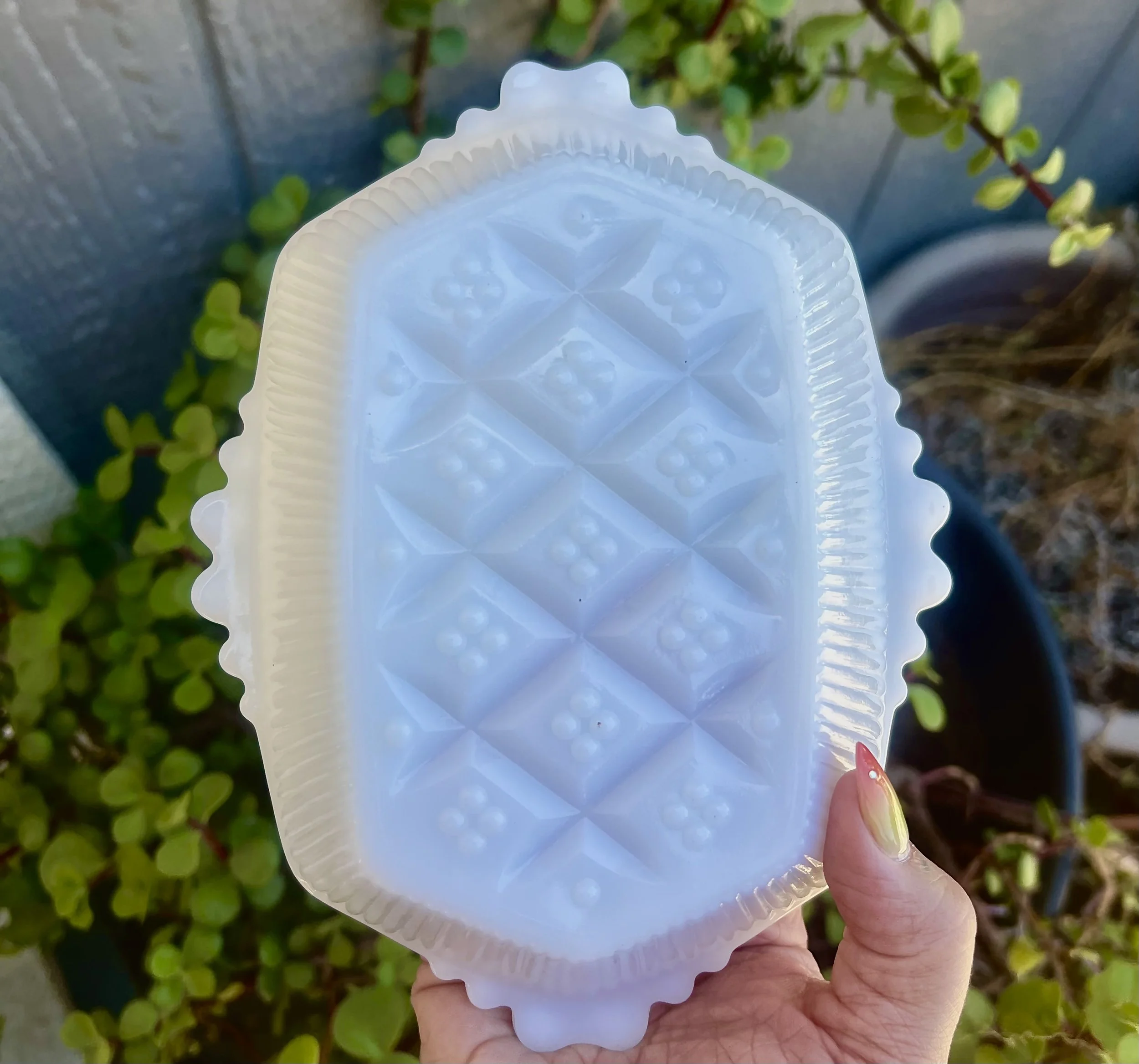 Vintage Milk Glass Dish
