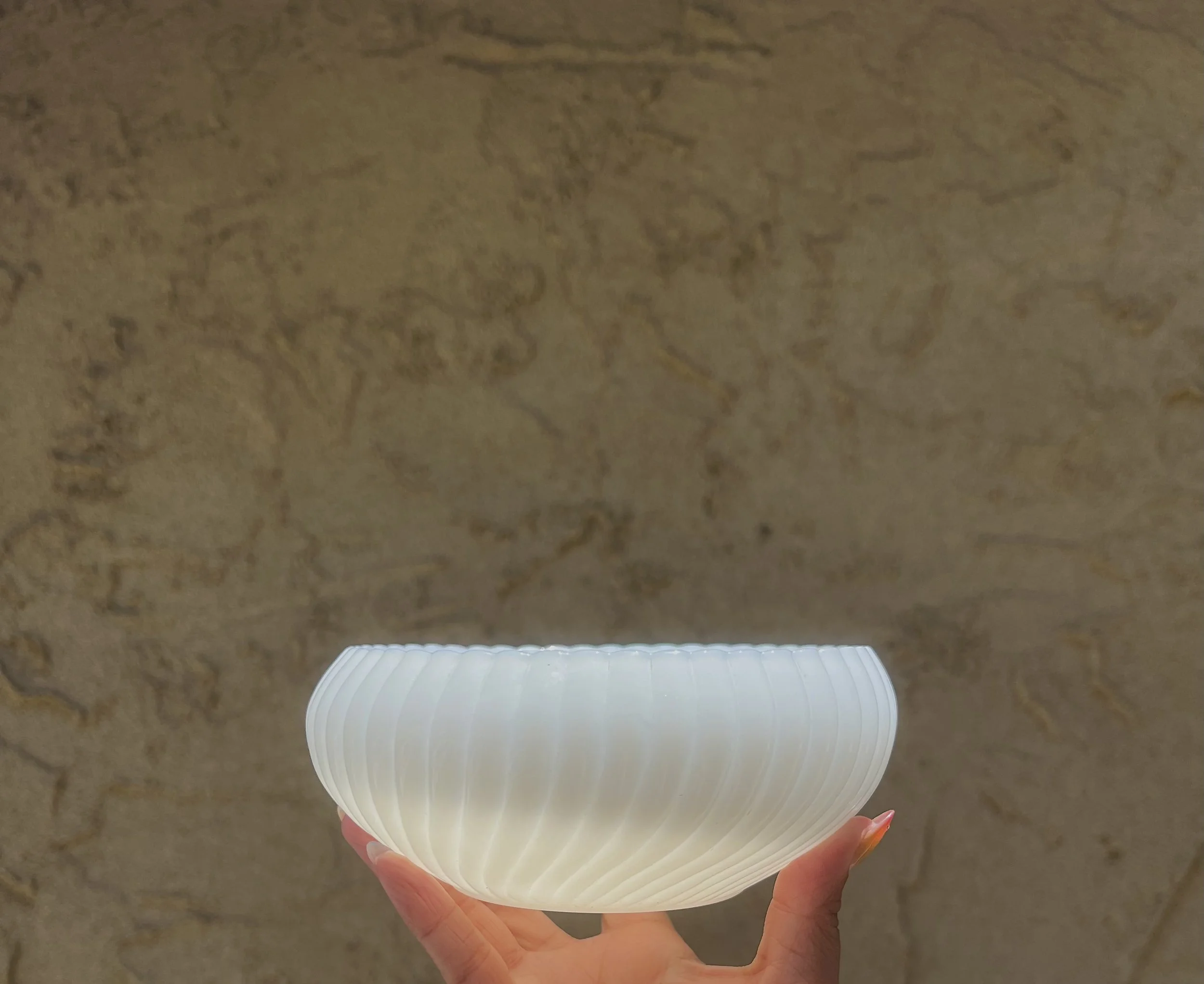 Vintage Milk Glass Bulb Bowl