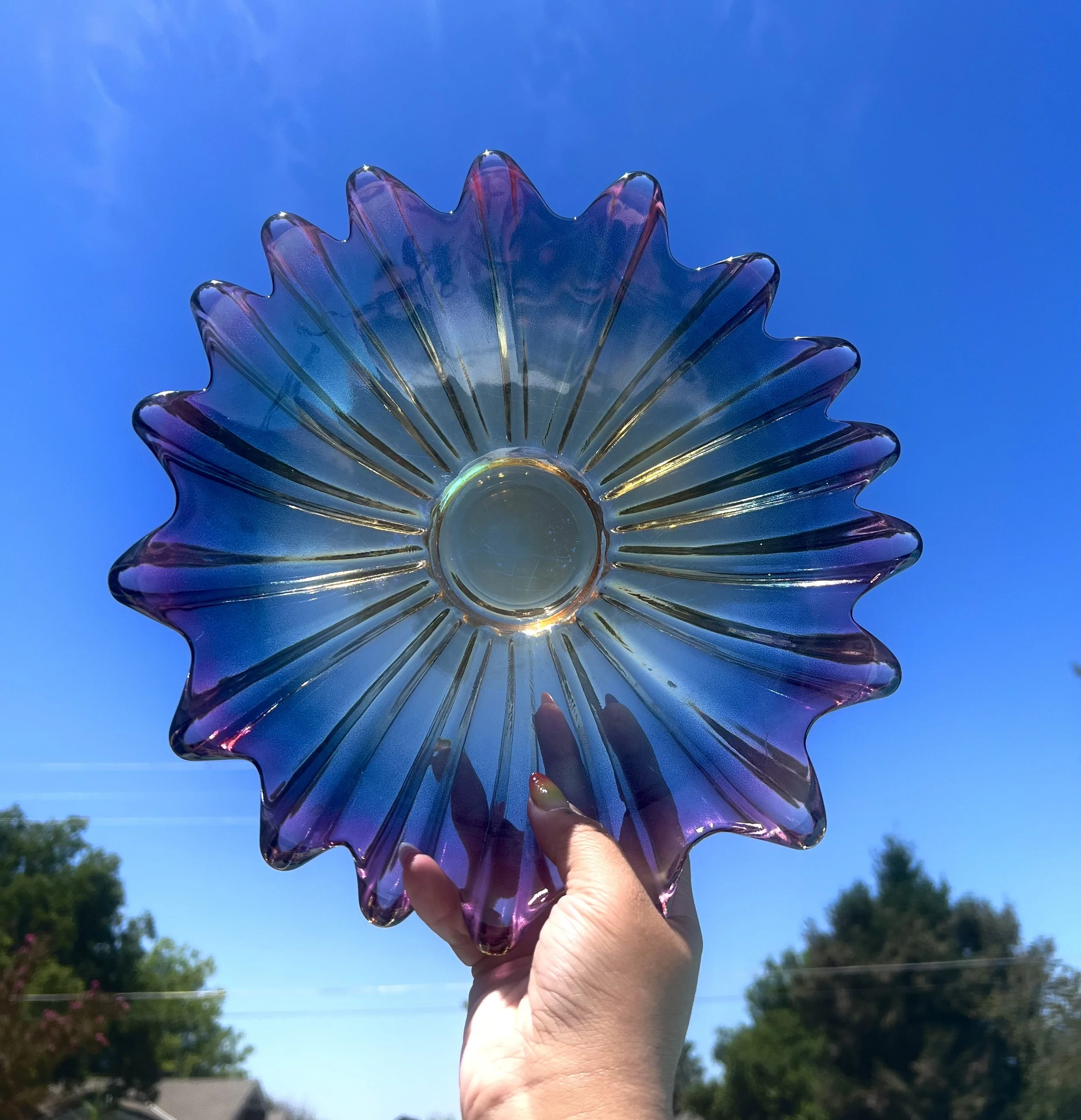 Vintage Carnival Glass Bowl