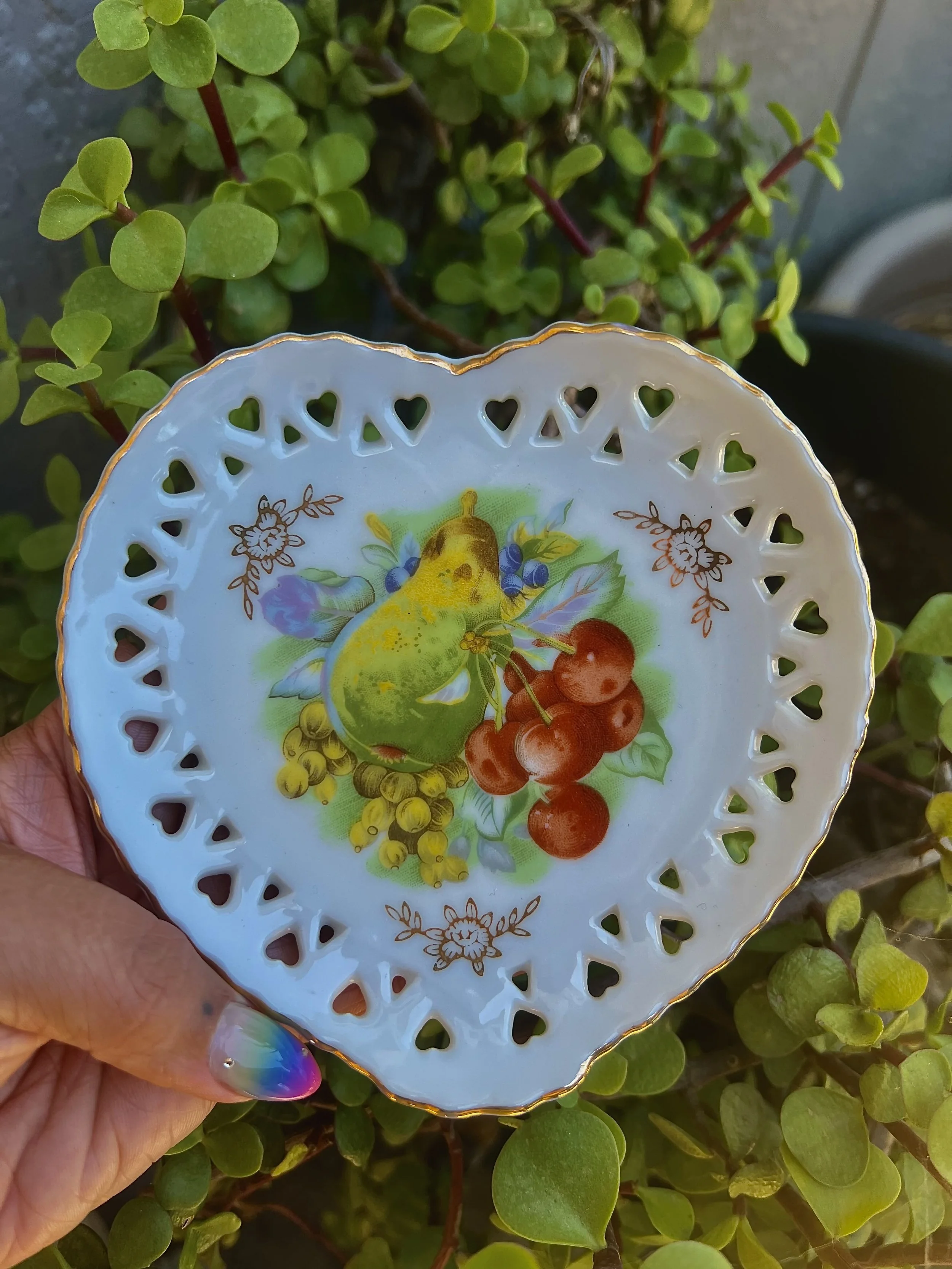 Heart Filigree Glass Plate