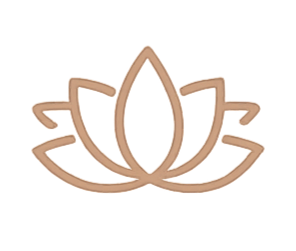 Minimalist outline of a lotus flower with multiple petals.