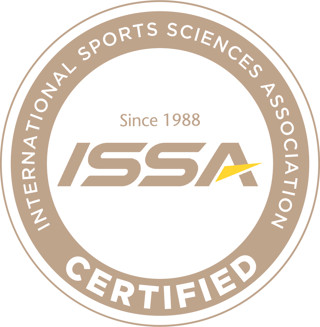 ISSA Certified Personal Trainer and Nutrition Coach certification.