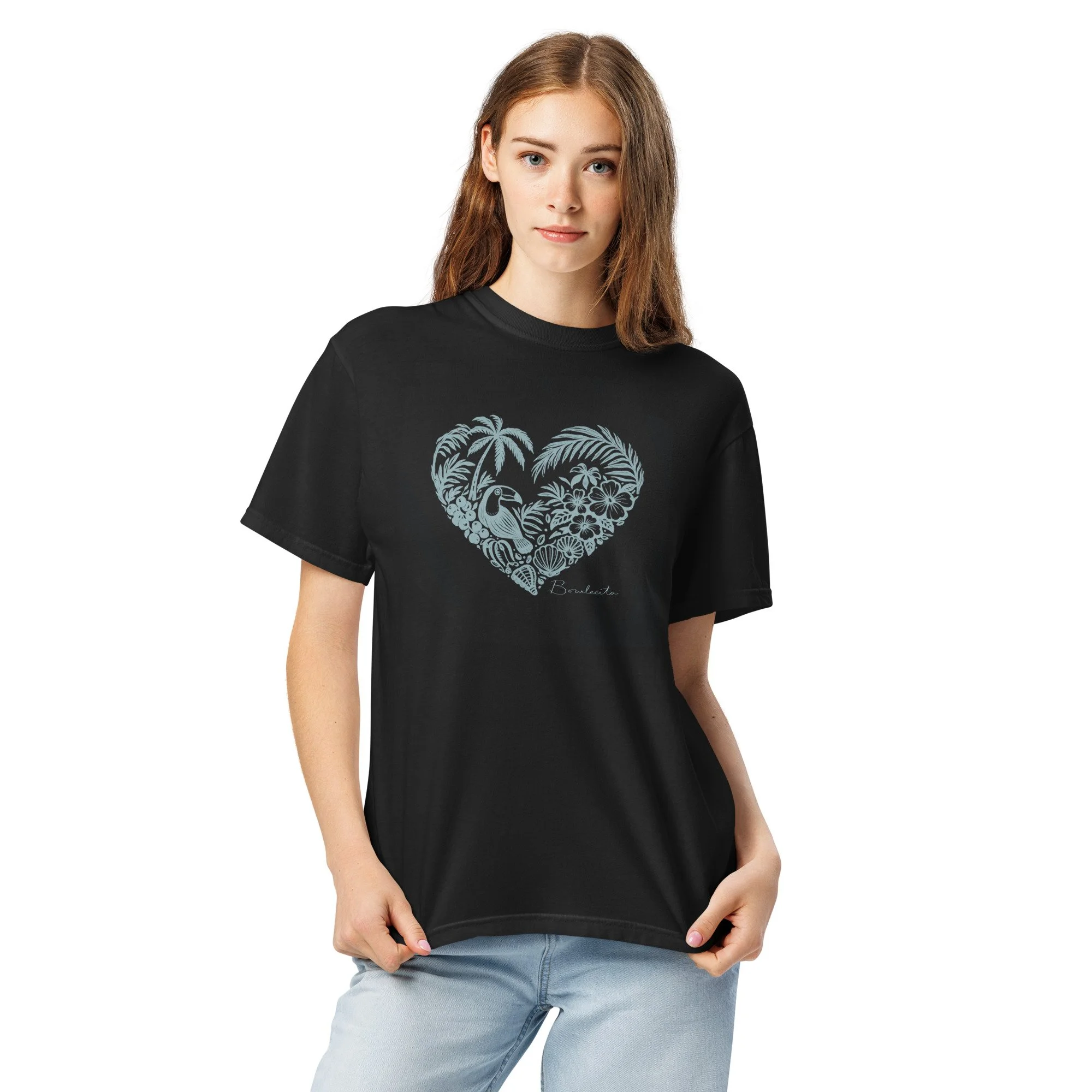 tropical heart t-shirt