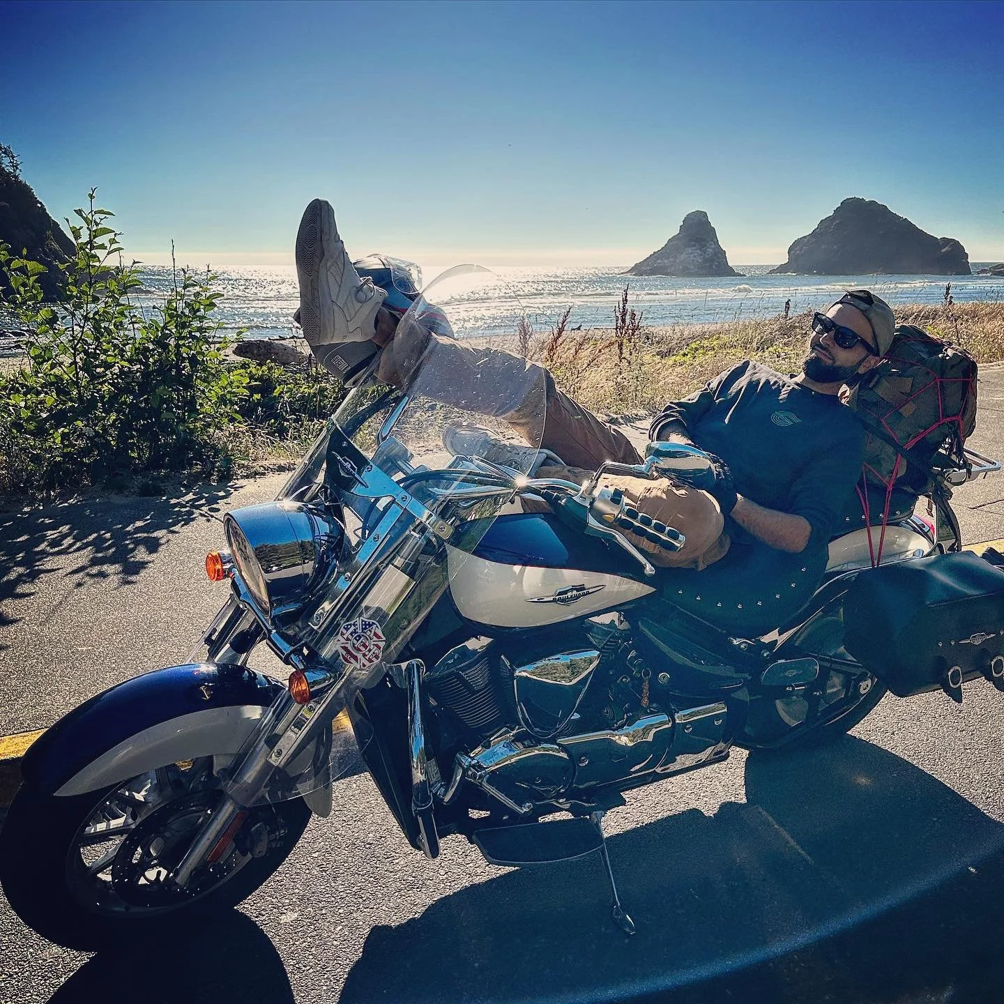 Caught myself making motorcycle noises with my lips on the road today 🤣 😜