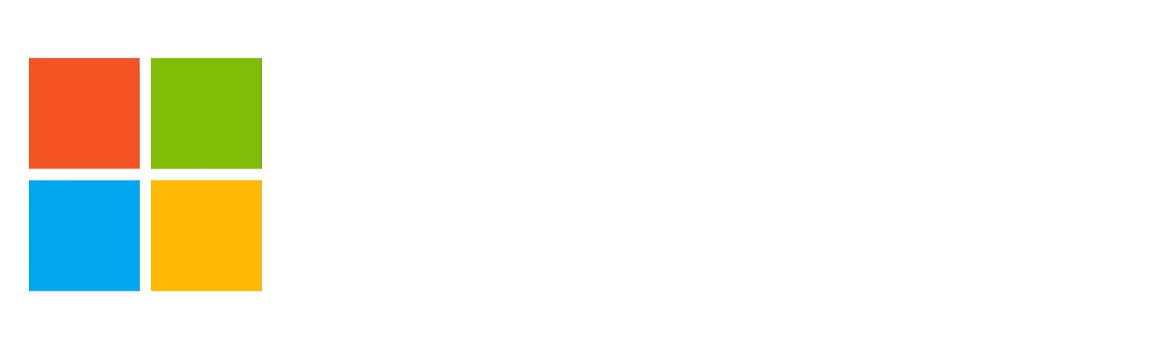 Microsoft Logo. Colorful grid with orange, green, blue, light blue, yellow, and cream-colored squares.