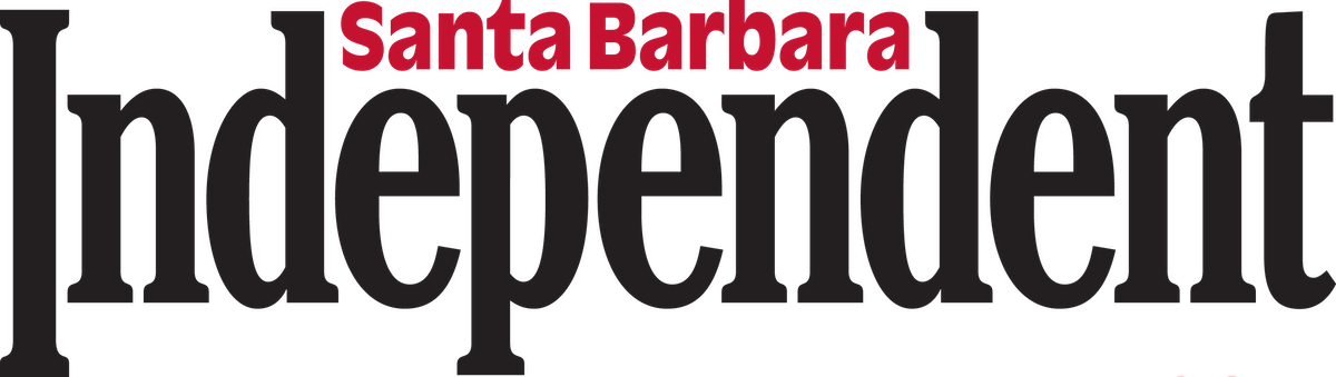 Text graphic with the words "Santa Barbara Independent" in large black and red font.