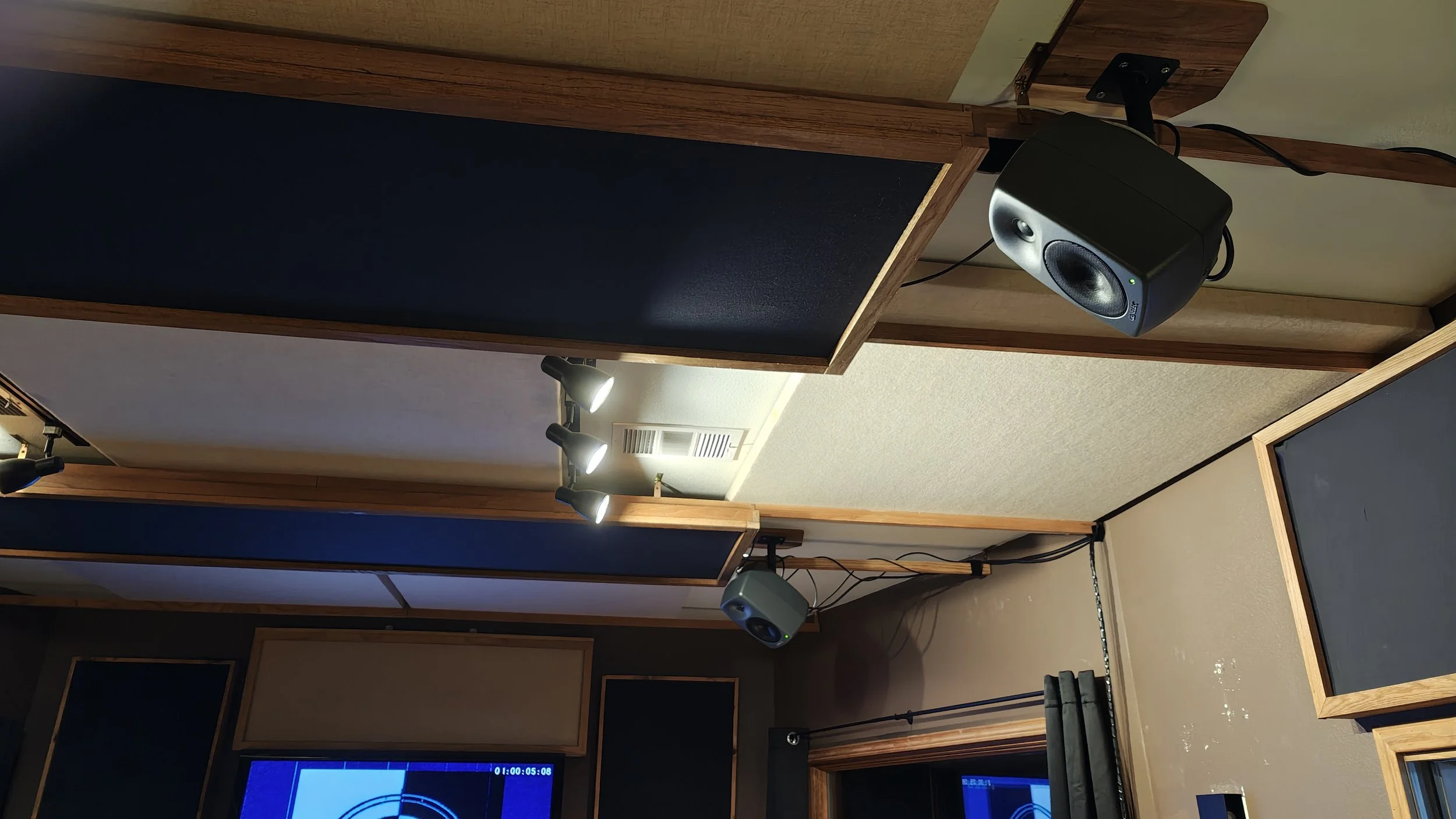 Genelec 7.1.4 immersive audio monitoring and mixing capability.