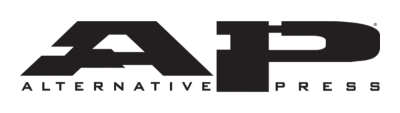 Logo with the words "ALTERNATIVE PRESS" and large stylized letters "A P" above