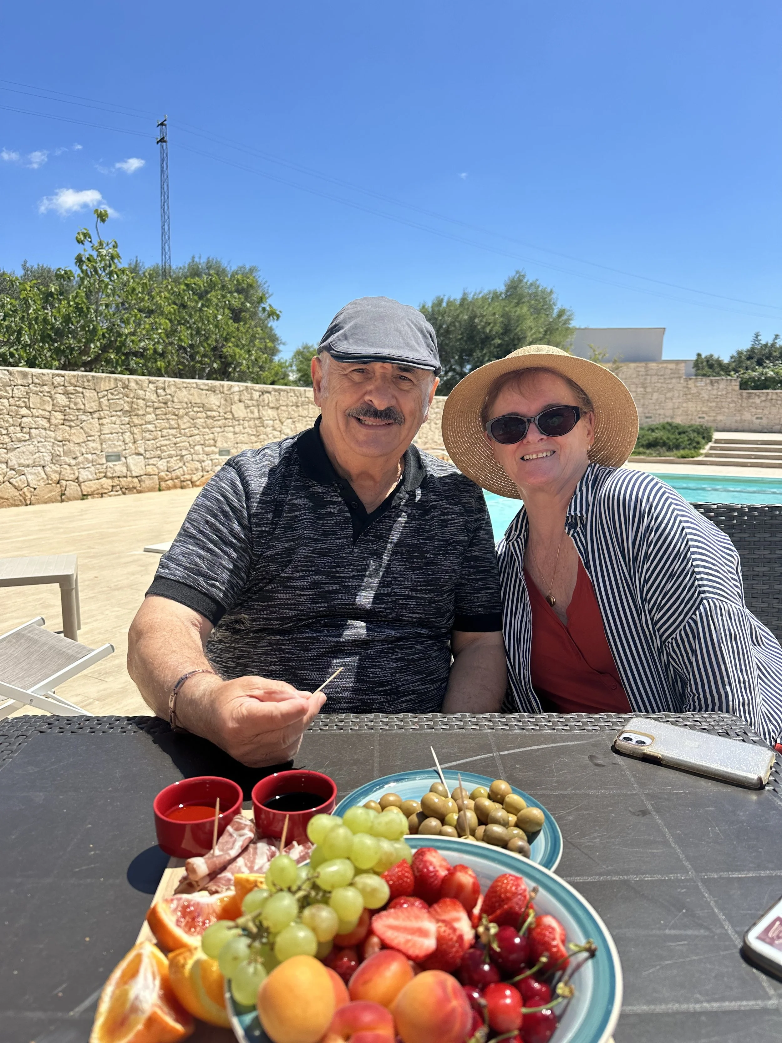 Prompt image from client - grandparents on a trip to the homeland