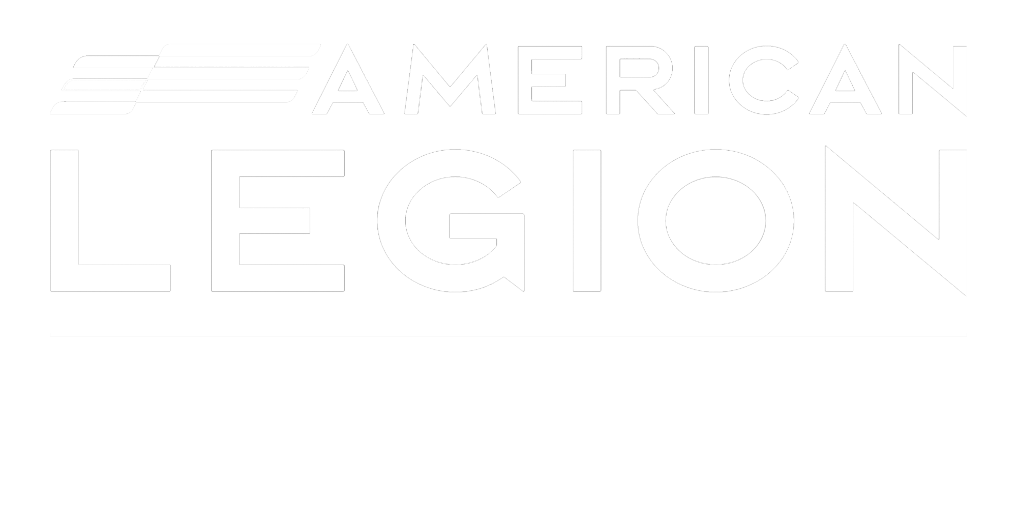 Logo of the American Legion, a black background with white text and graphics, including a stylized American flag and the words "American Legion Department of New Jersey."