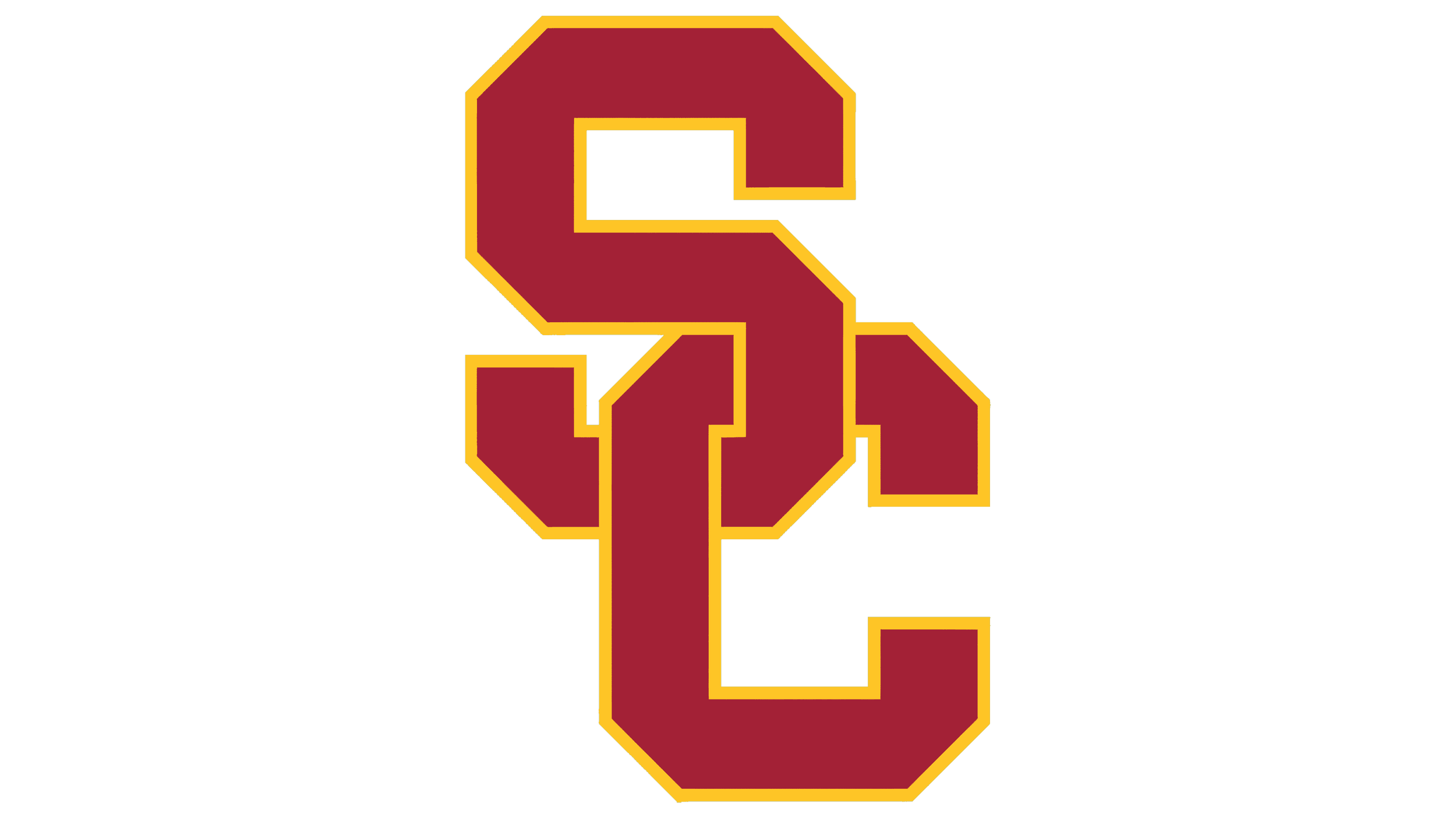 The Stanford University logo, consisting of a large maroon letter 'S' with a yellow outline, centered on a black background.