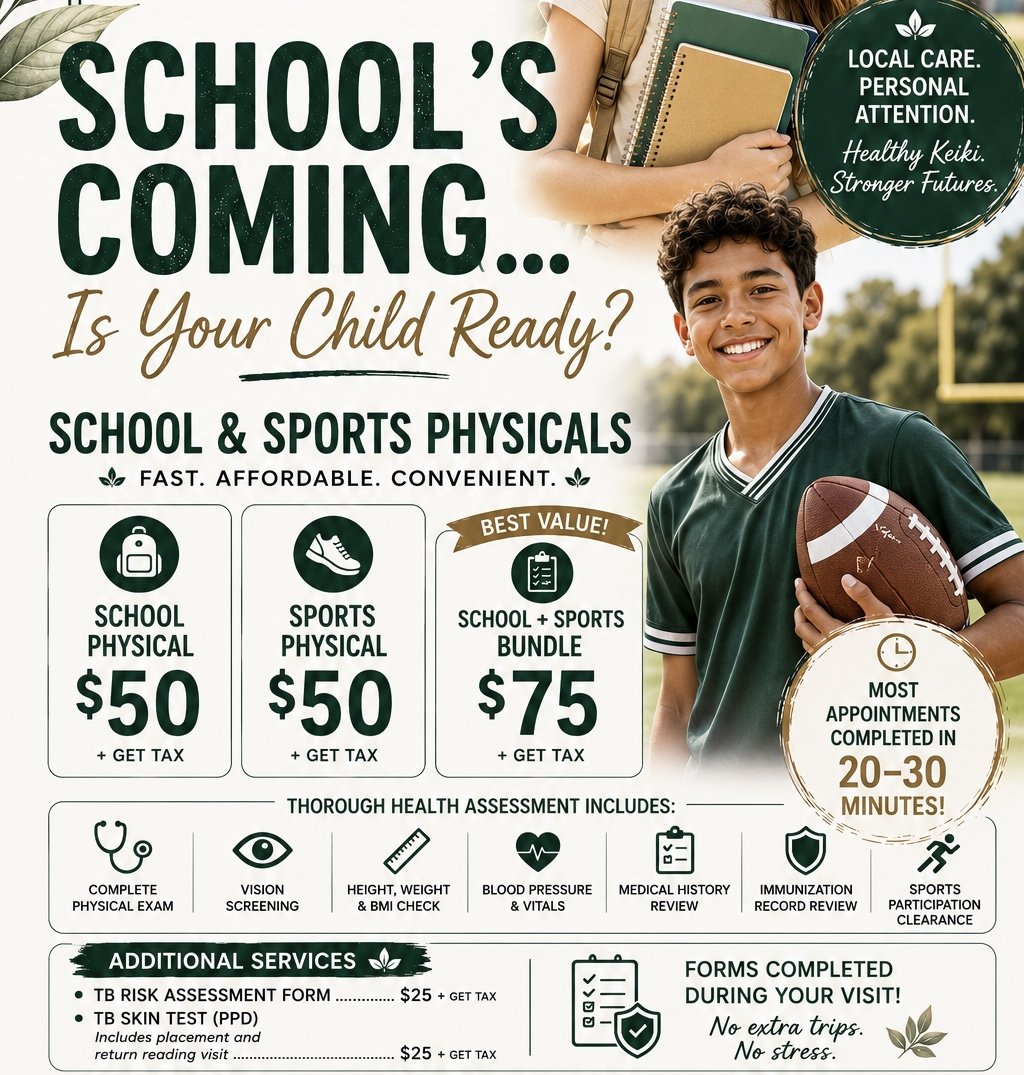 School & Sports Physicals Package