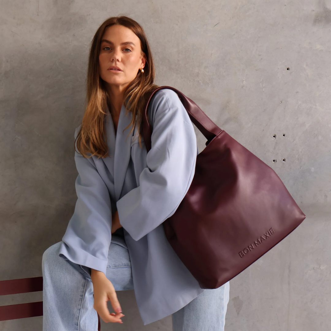 Bon Maxie Leather Tote