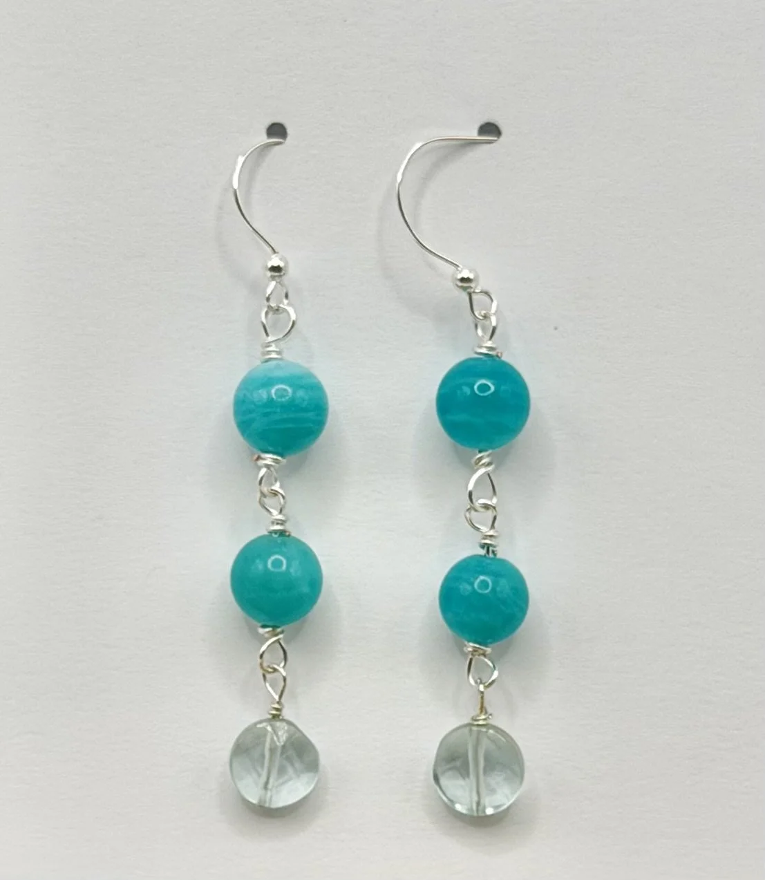 Amazonite and Aquamarine Earrings