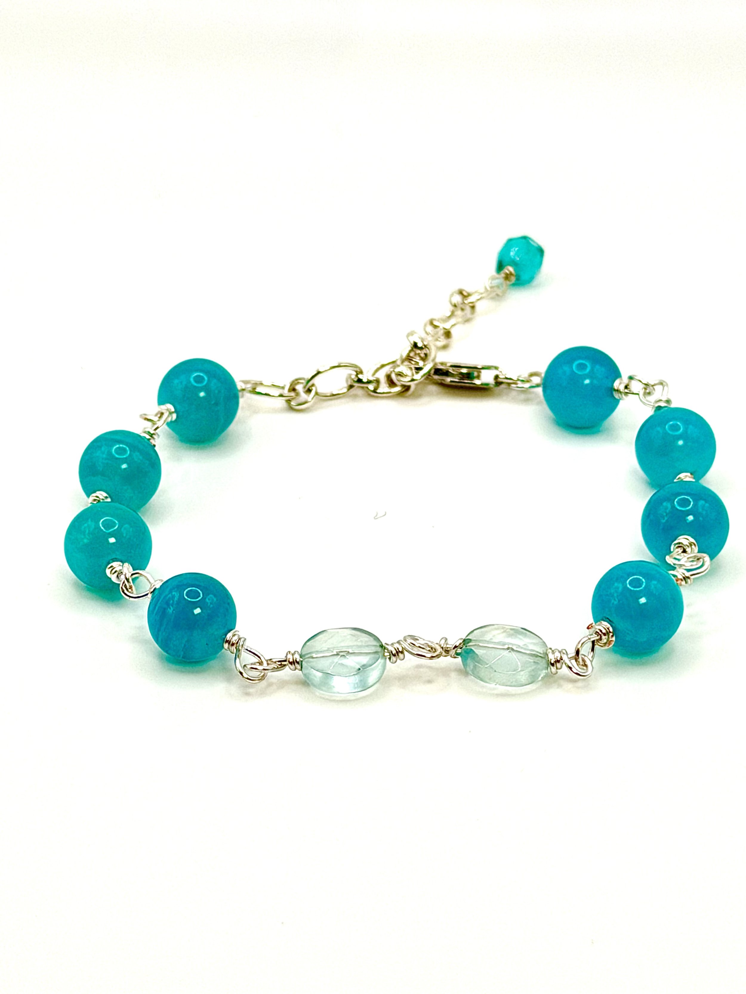 Amazonite and Aquamarine Bracelet
