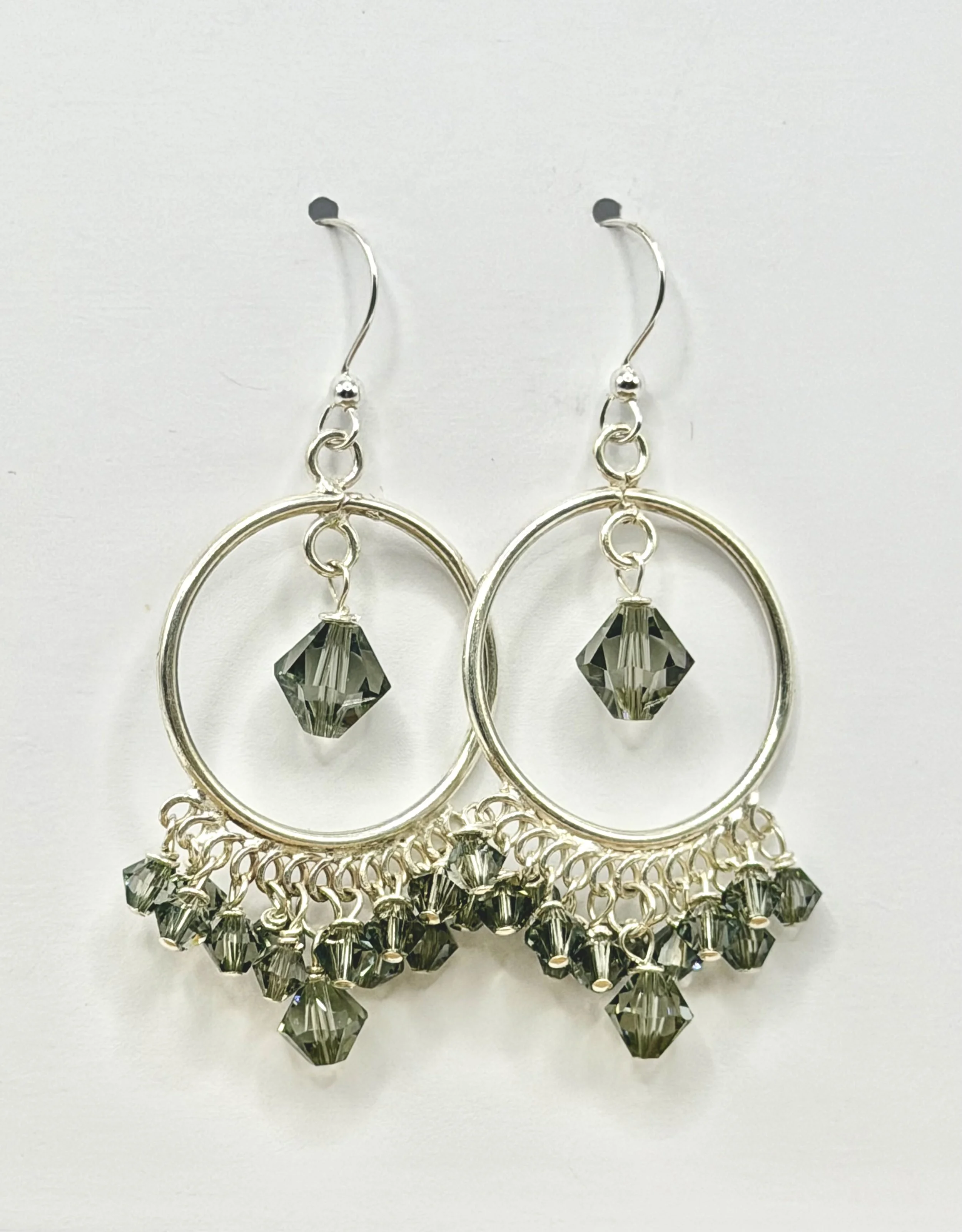 Black Diamond Crystal Earrings