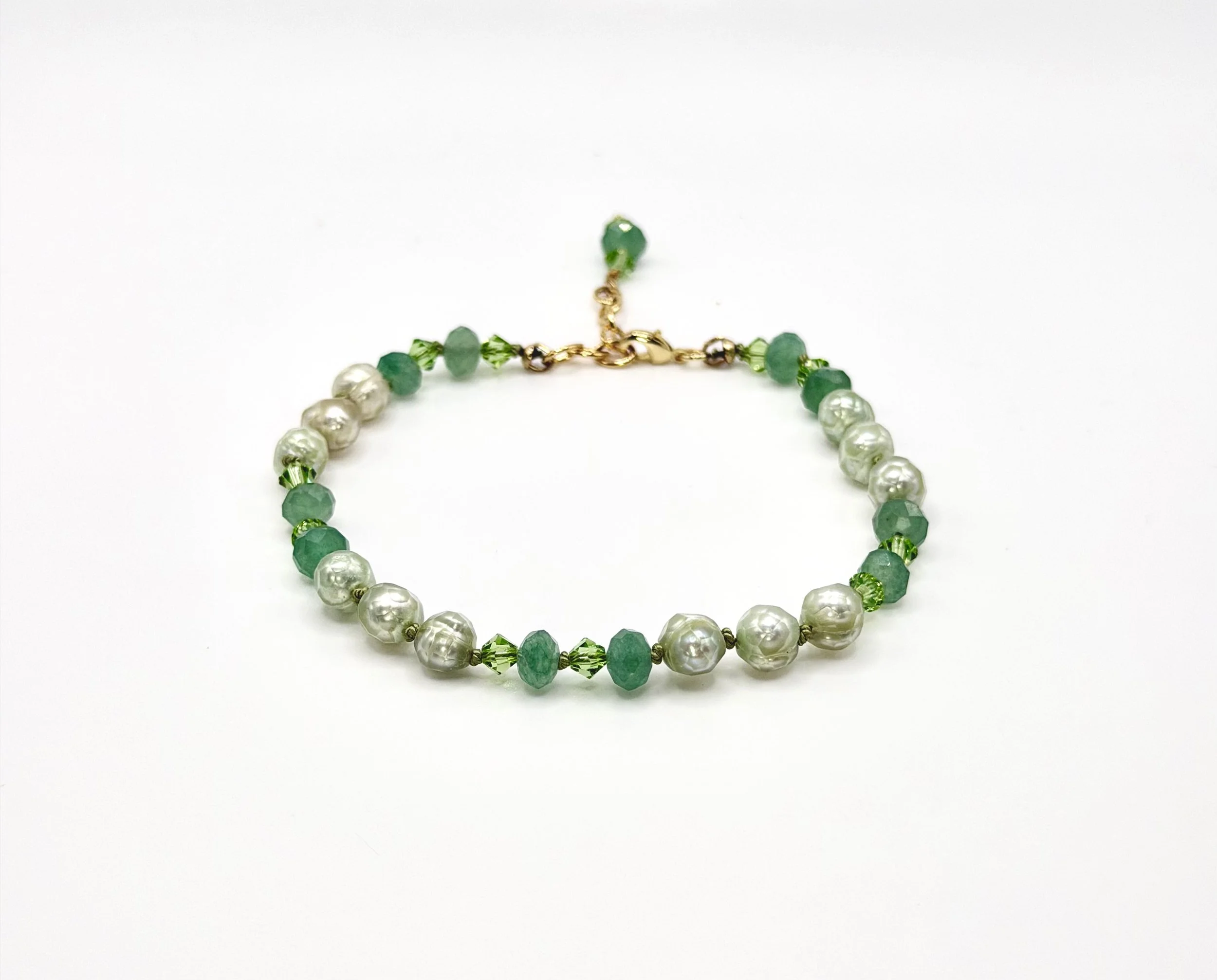 Dyed Freshwater Pearl & Aventurine Bracelet