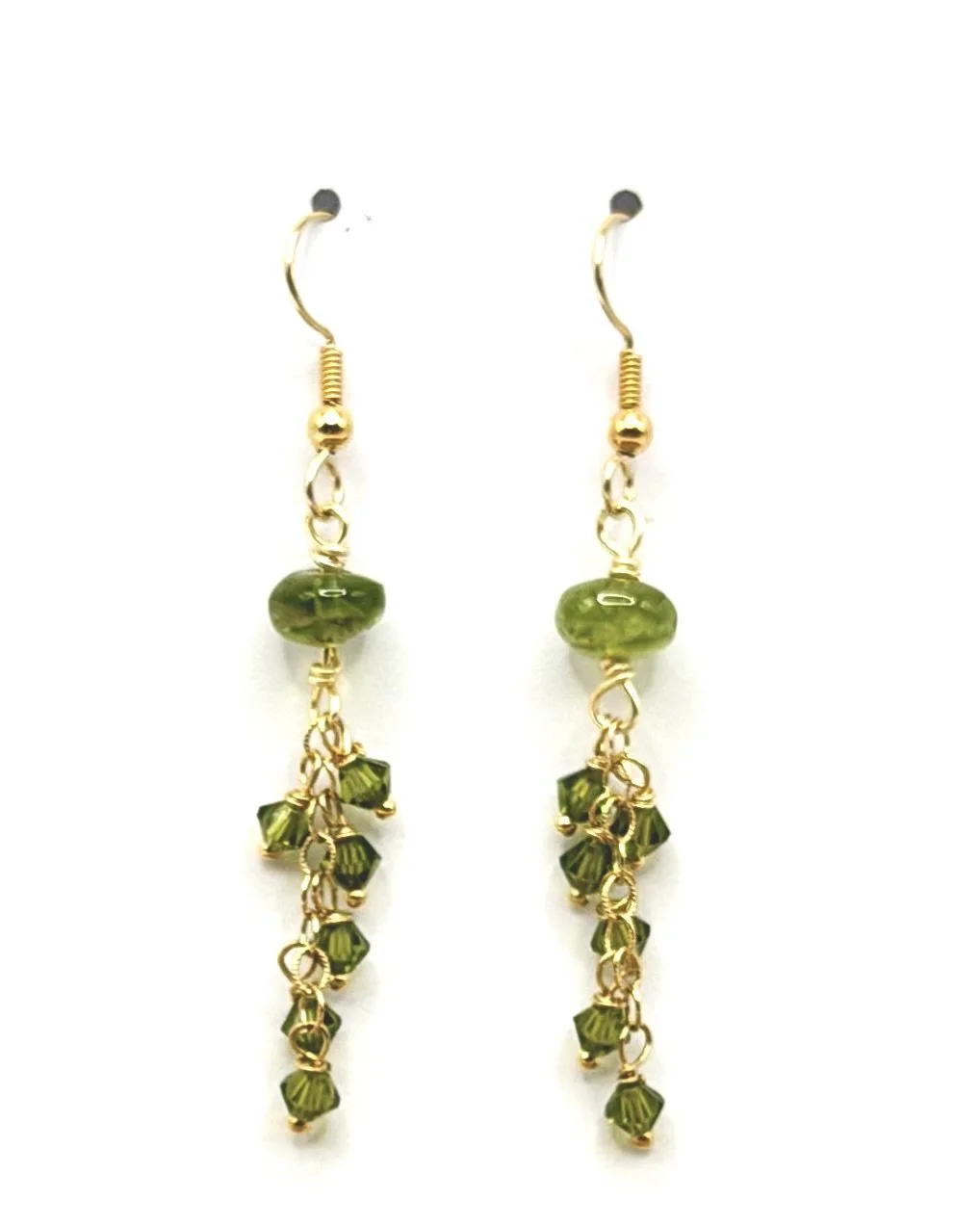 Peridot & Swarovski Crystal Earrings